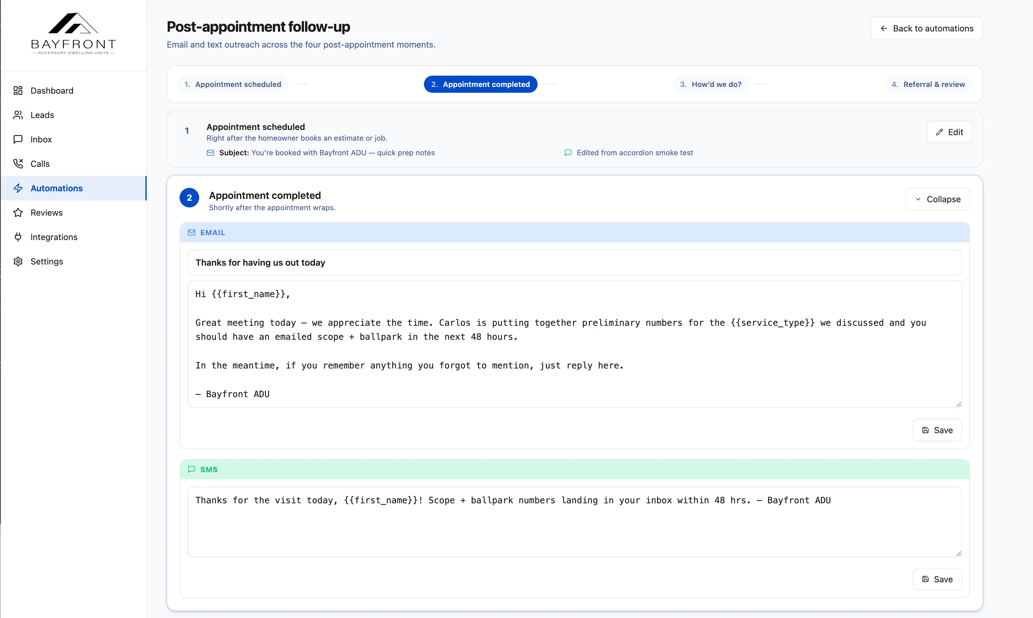 Customize communication flows